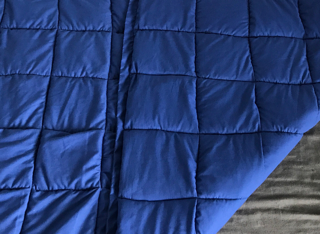 4-10Ib royal blue junior bed size weighted blanket