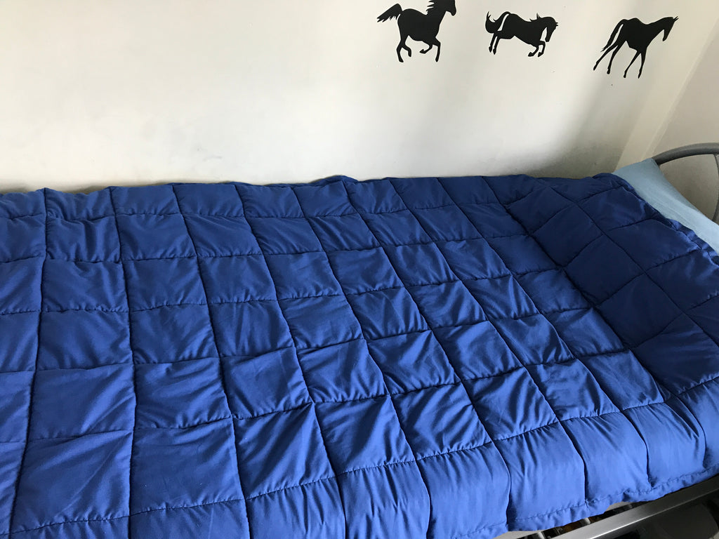 11-20Ib royal blue single bed size weighted blanket